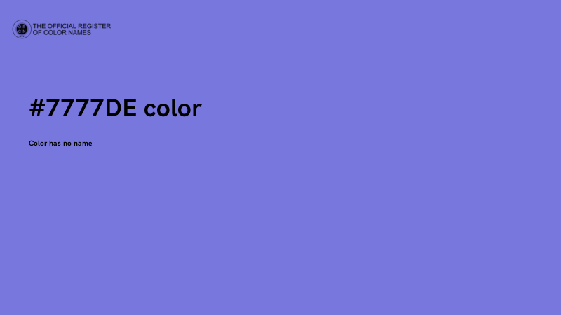 #7777DE color image