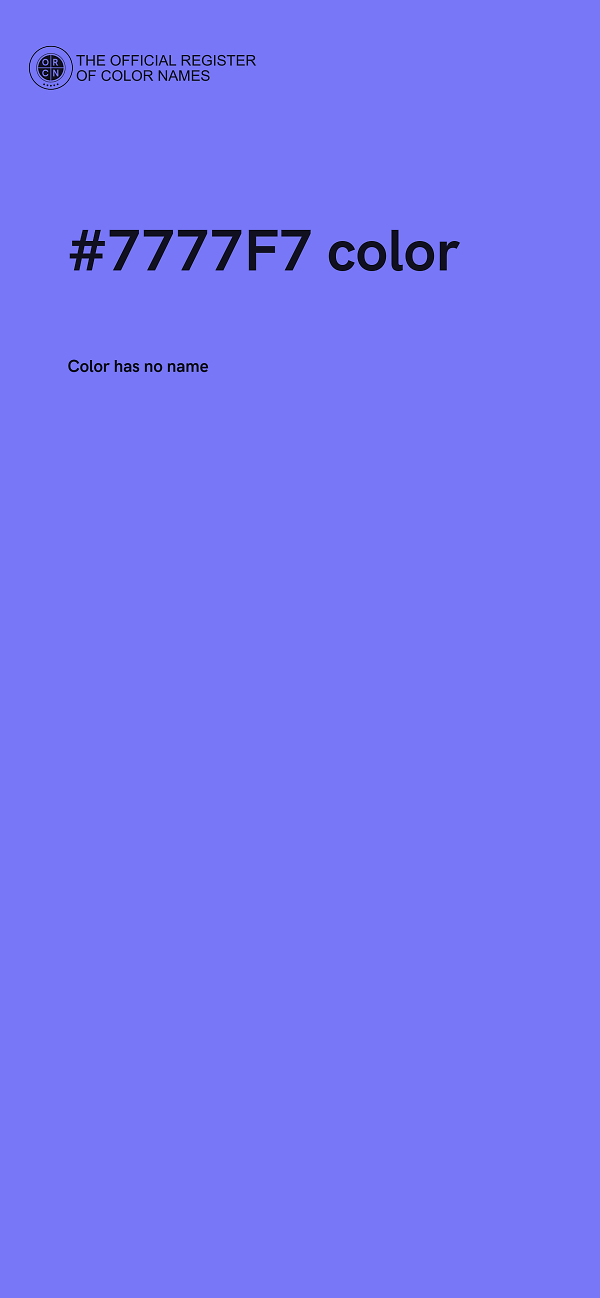 #7777F7 color image