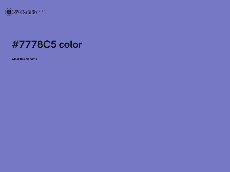 #7778C5 color image