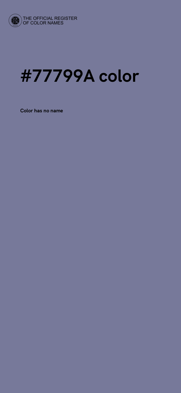 #77799A color image