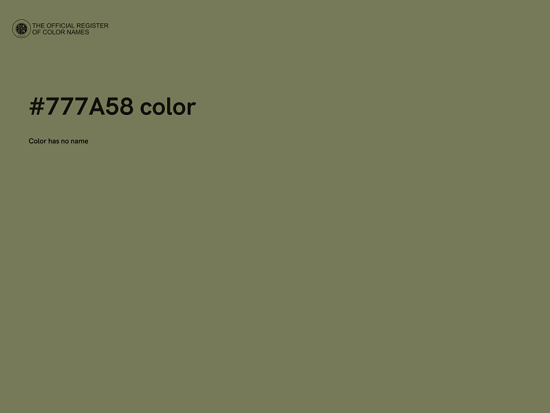 #777A58 color image