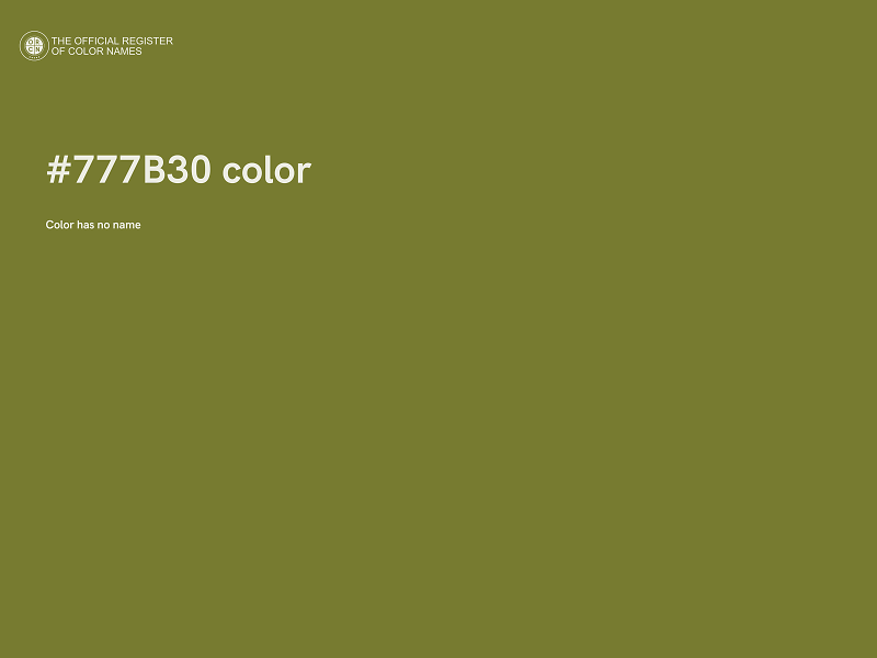 #777B30 color image