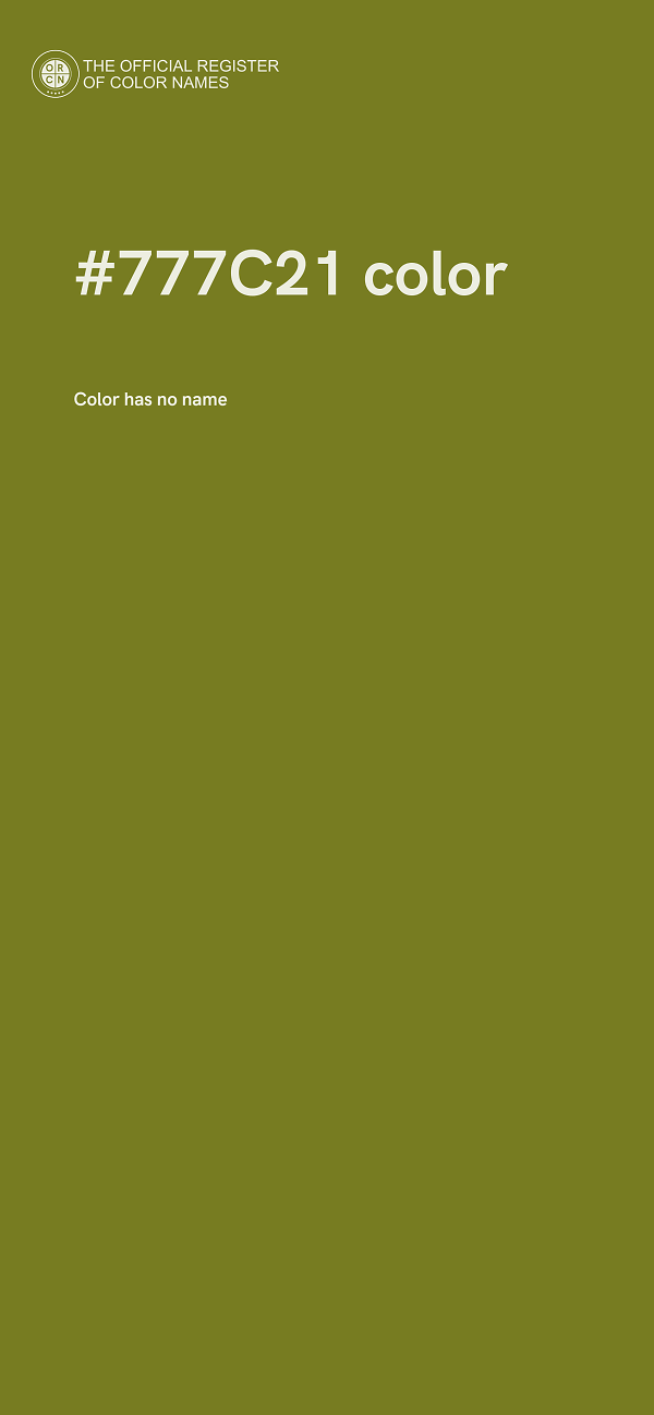 #777C21 color image