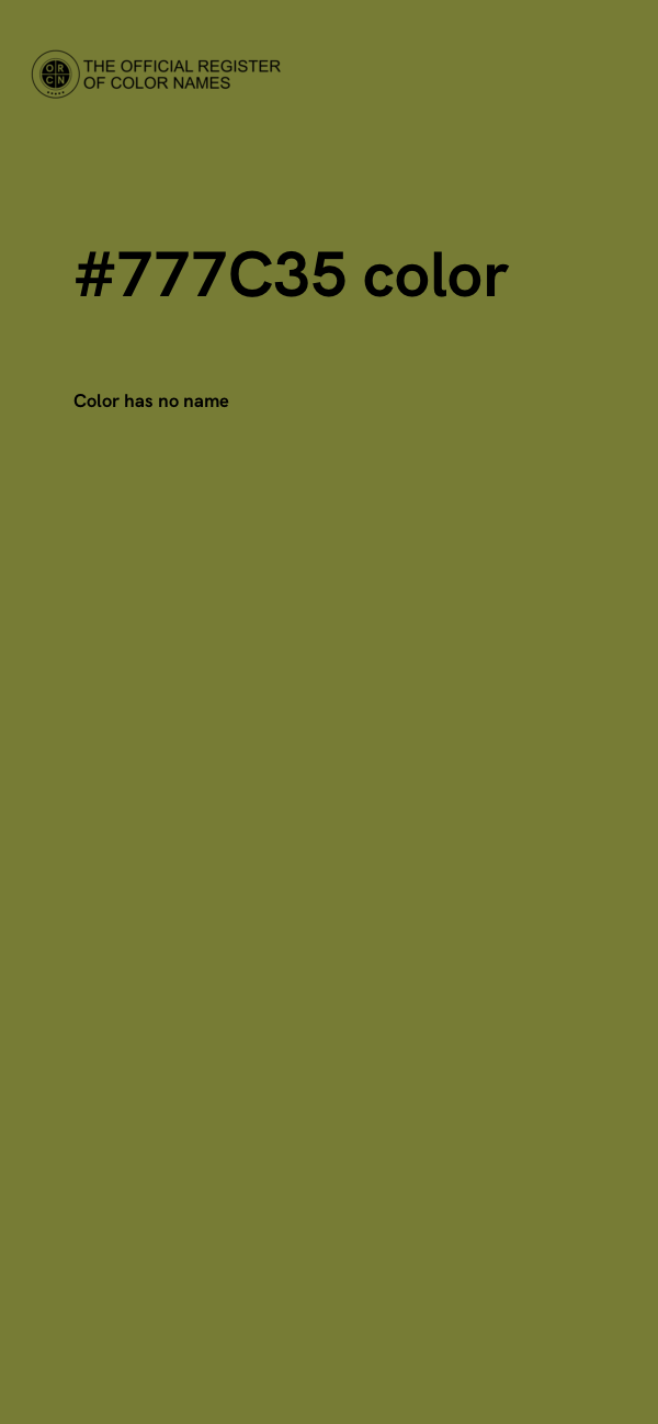 #777C35 color image