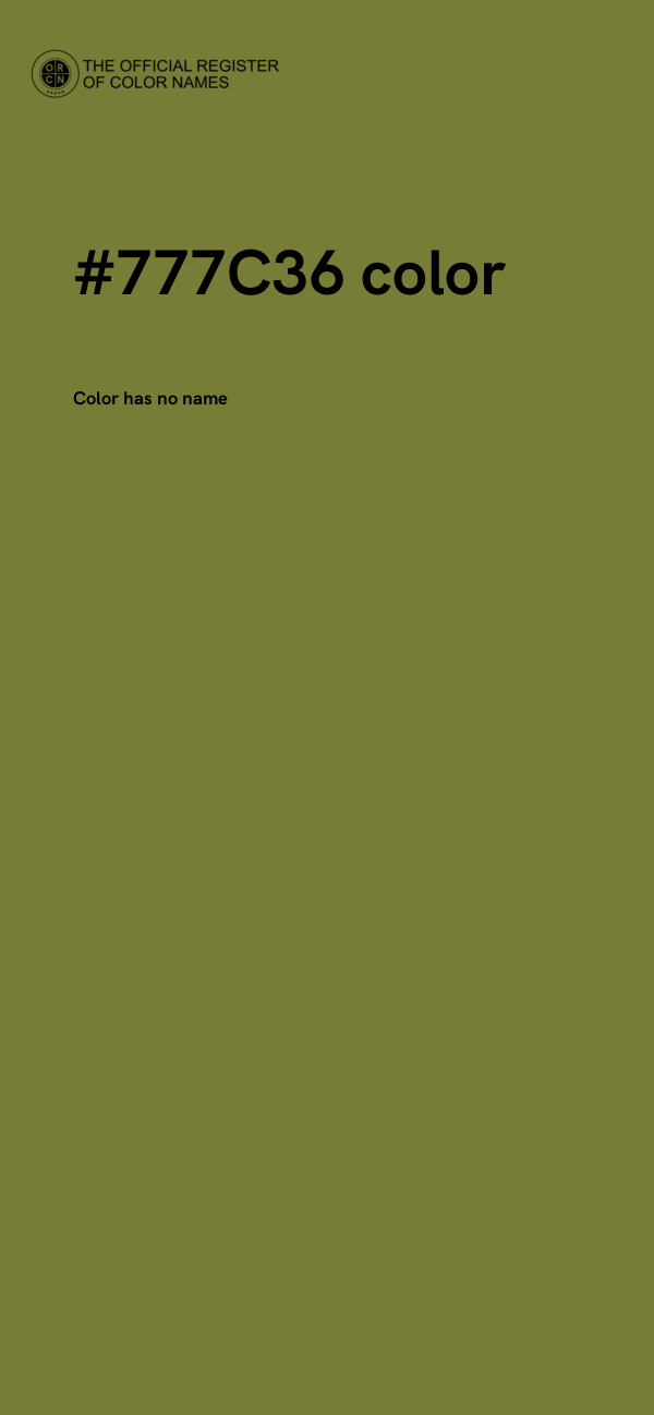 #777C36 color image