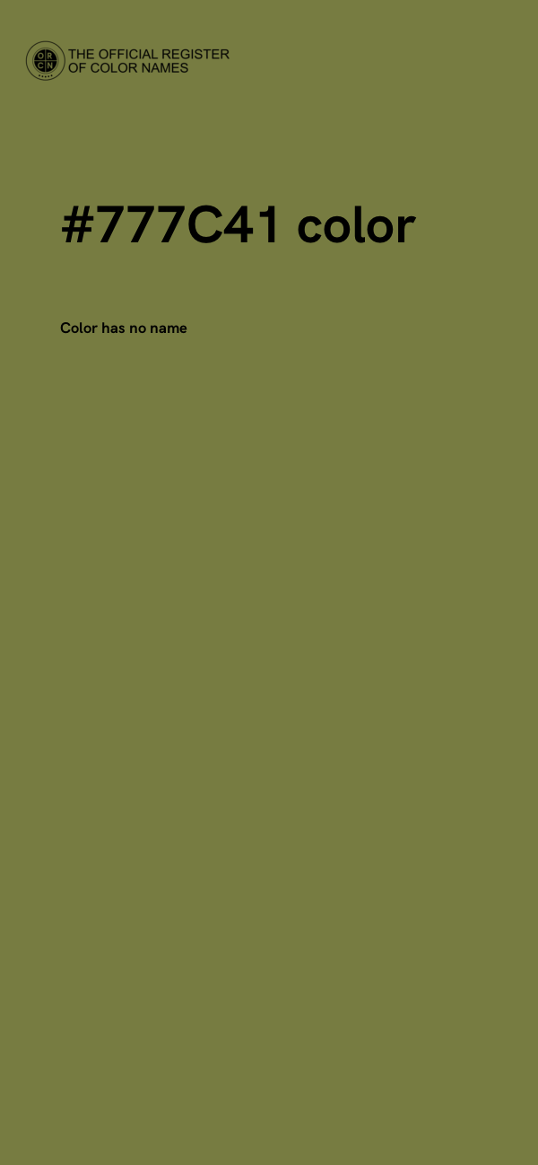 #777C41 color image