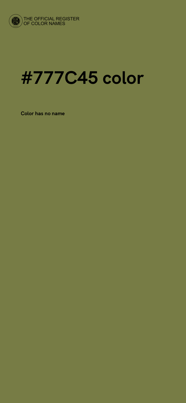 #777C45 color image