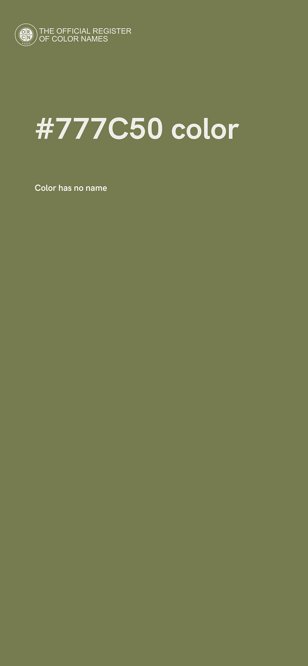 #777C50 color image