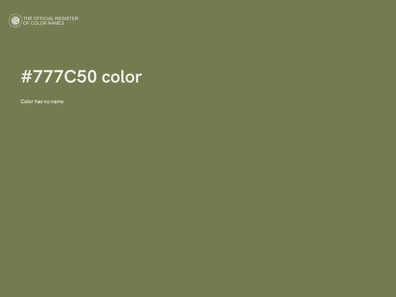 #777C50 color image