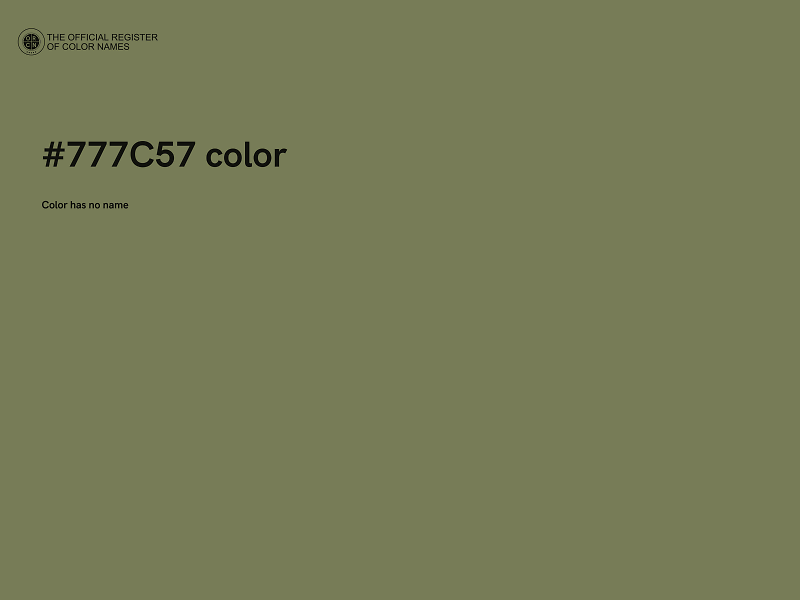 #777C57 color image