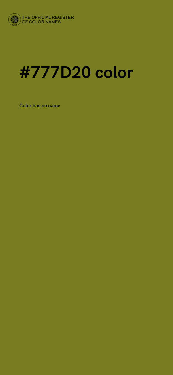 #777D20 color image