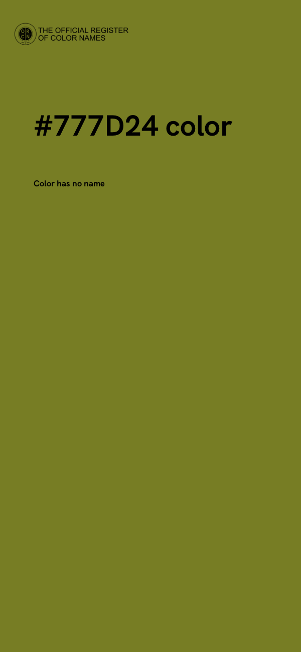 #777D24 color image
