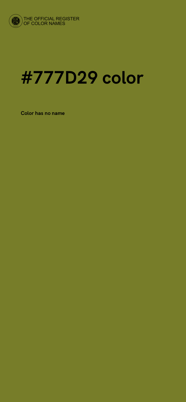 #777D29 color image