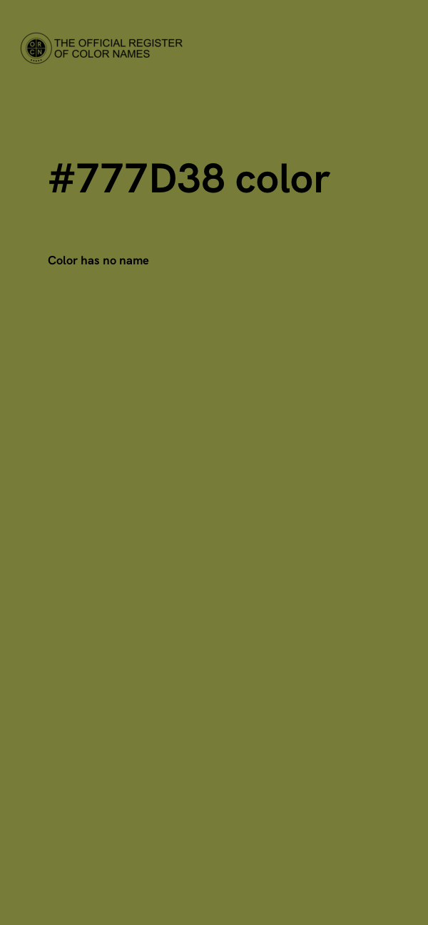 #777D38 color image