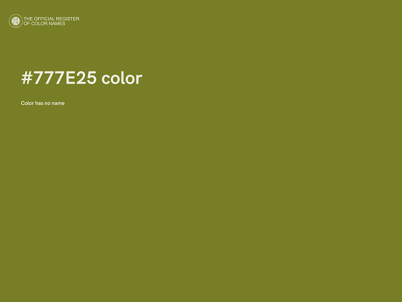 #777E25 color image