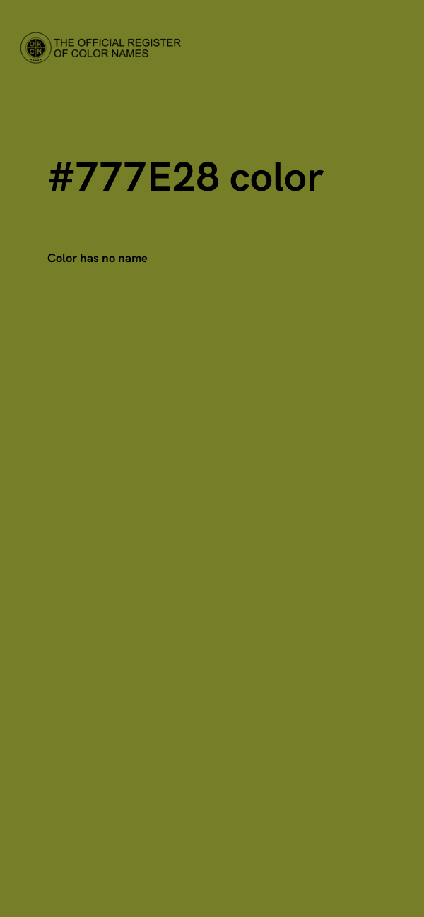#777E28 color image