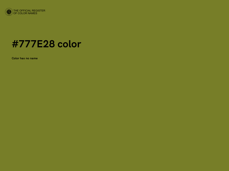 #777E28 color image