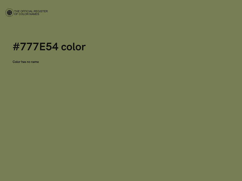 #777E54 color image