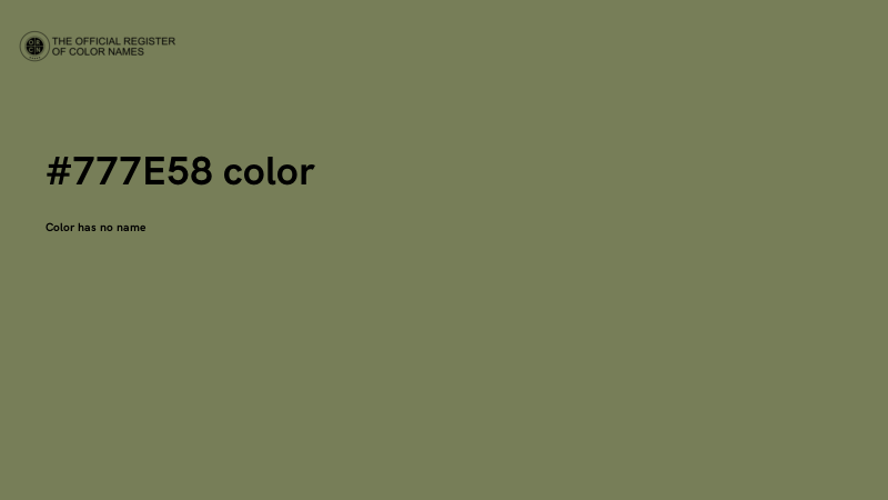 #777E58 color image