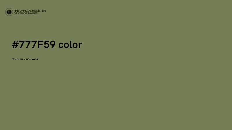 #777F59 color image