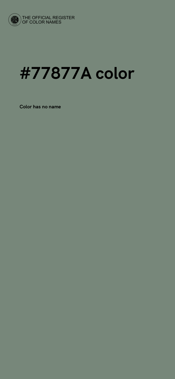 #77877A color image