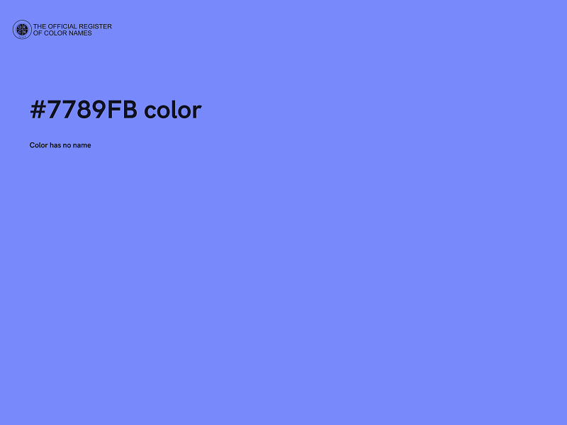 #7789FB color image