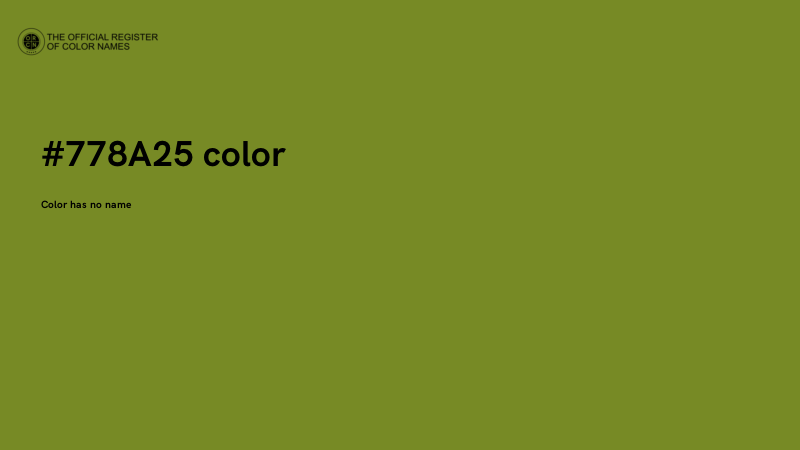 #778A25 color image