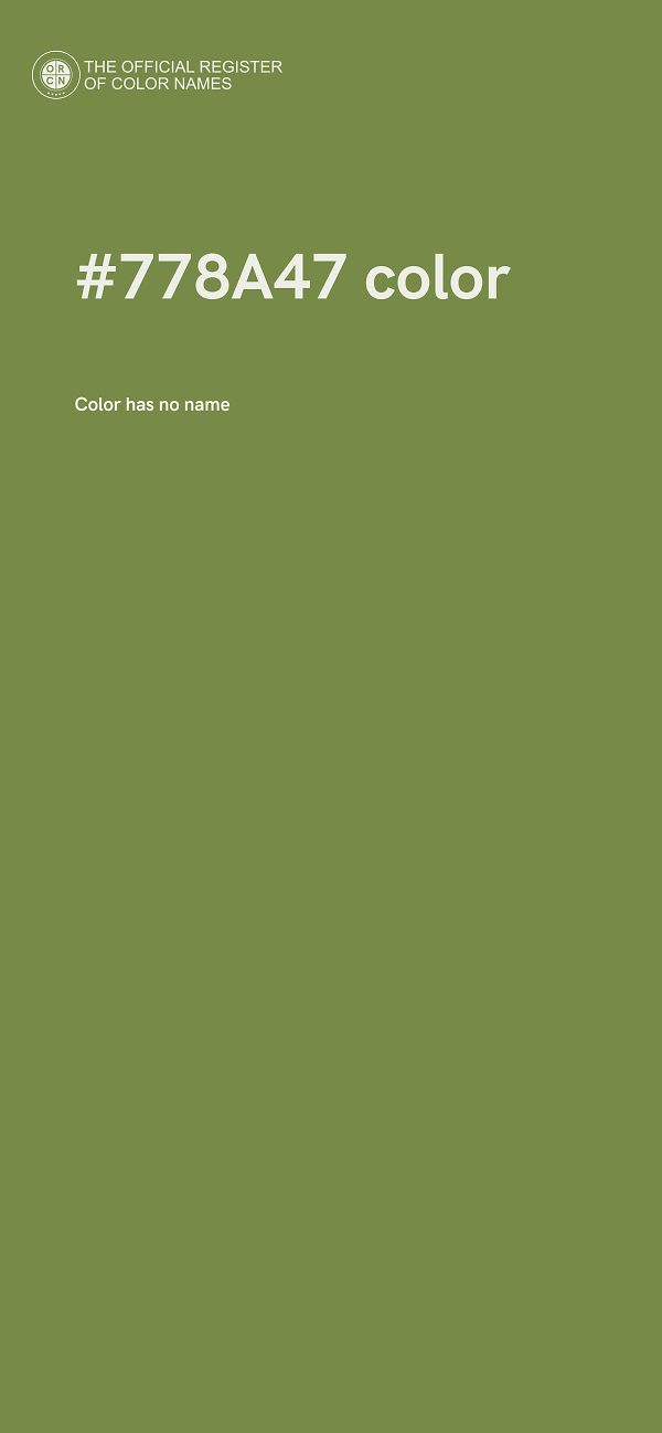 #778A47 color image