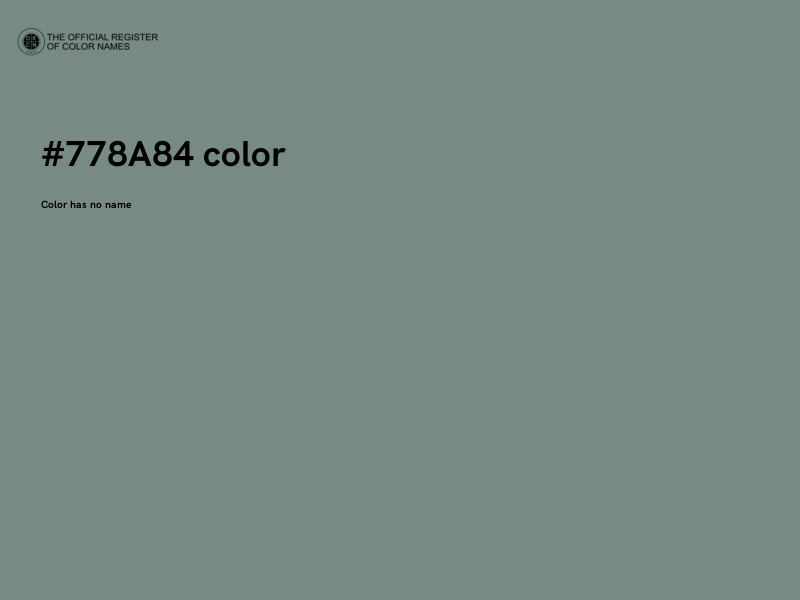 #778A84 color image
