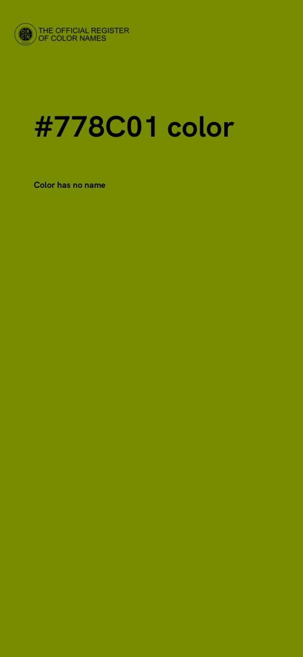 #778C01 color image