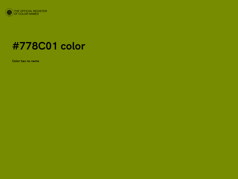 #778C01 color image