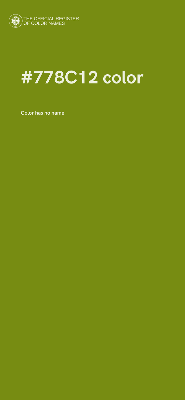 #778C12 color image