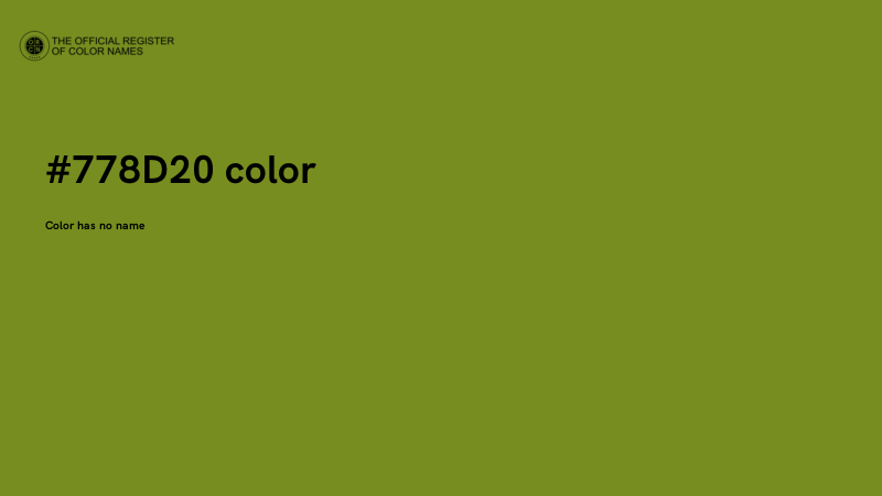 #778D20 color image