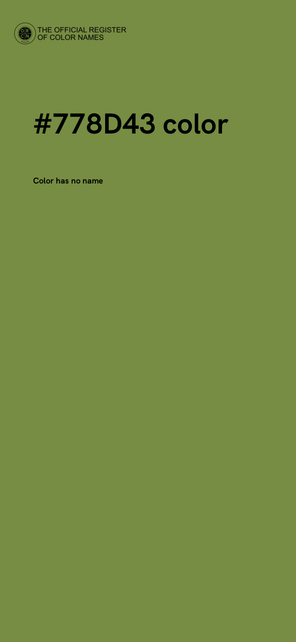 #778D43 color image