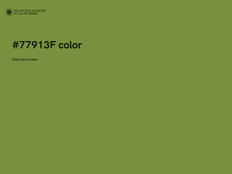 #77913F color image