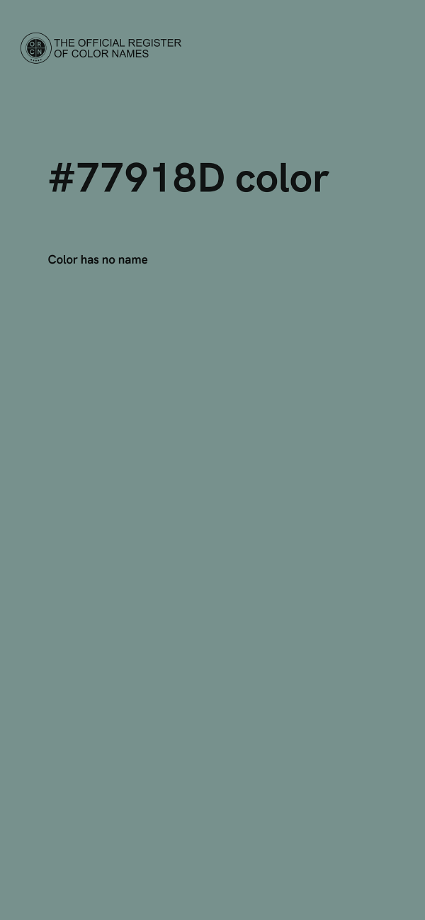#77918D color image