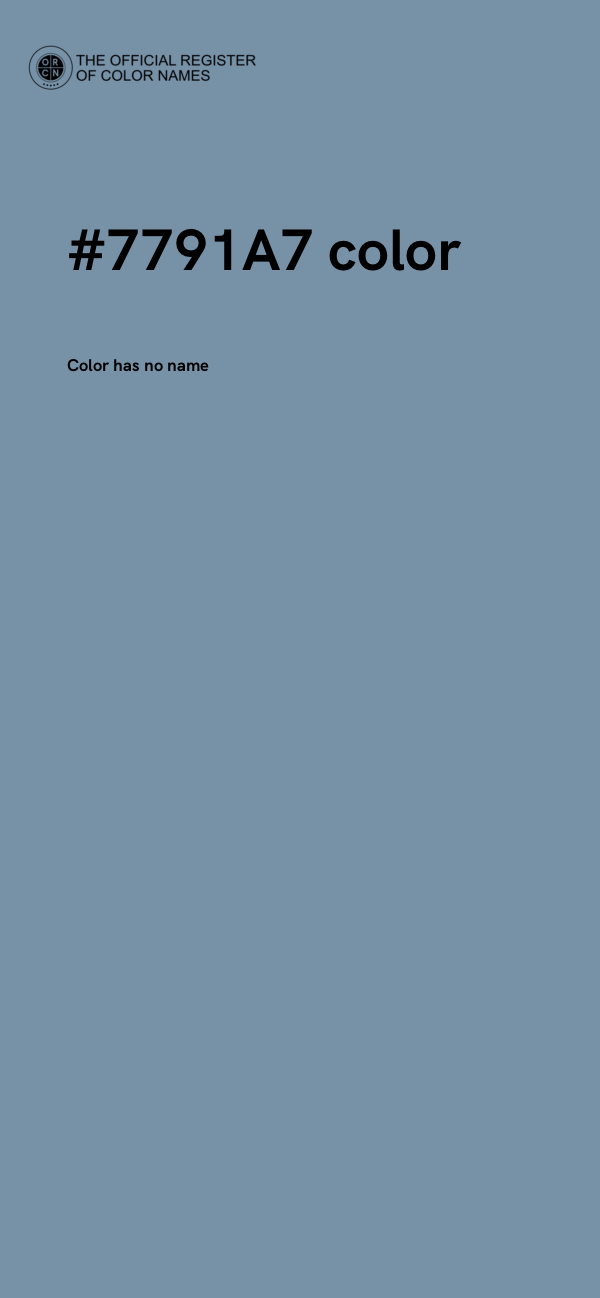 #7791A7 color image