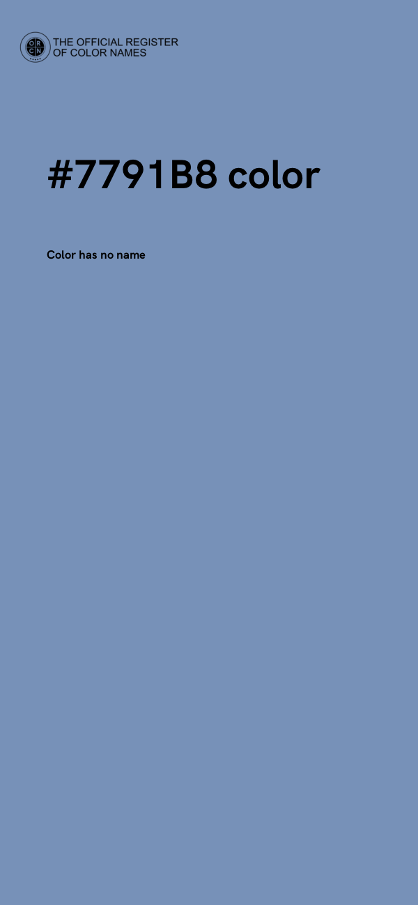 #7791B8 color image