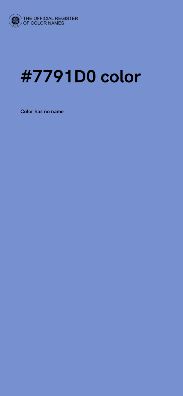 #7791D0 color image