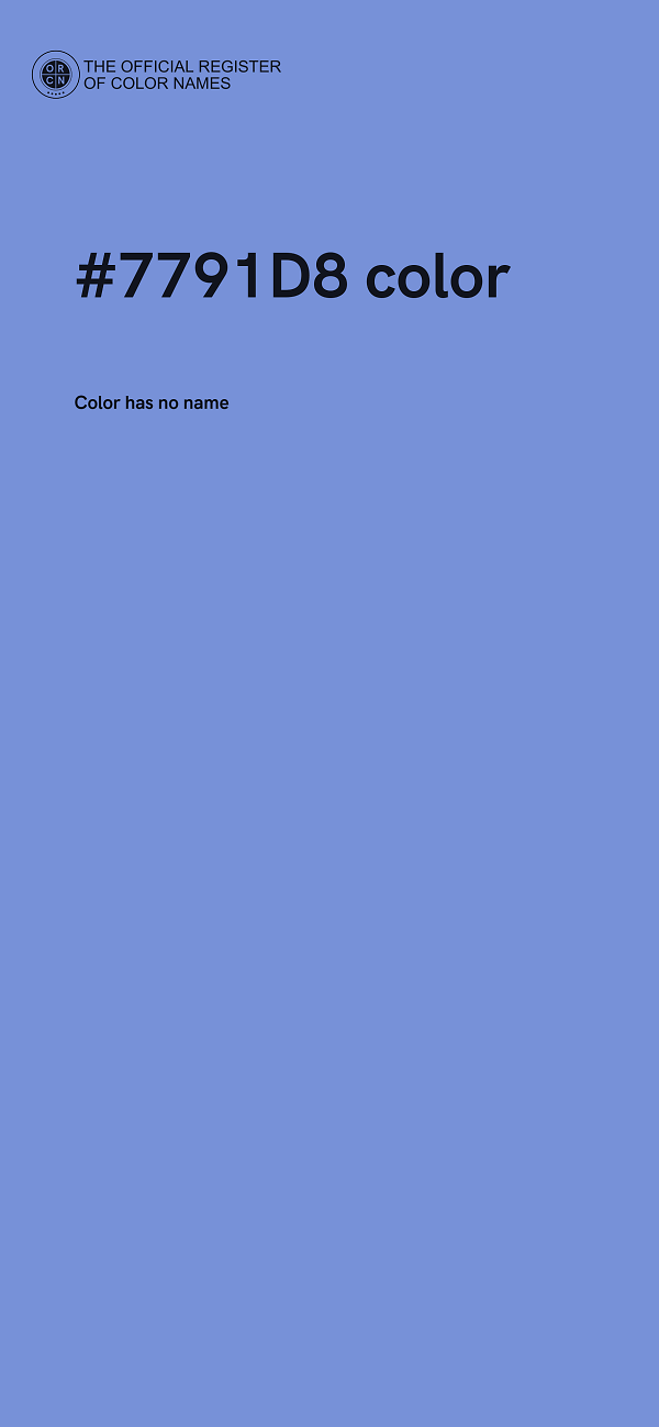 #7791D8 color image
