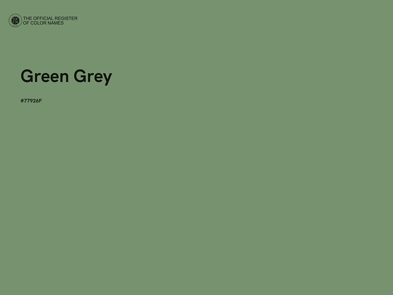 #77926F - Green Grey color image