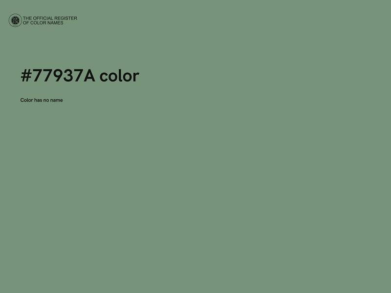 #77937A color image