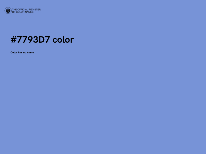 #7793D7 color image