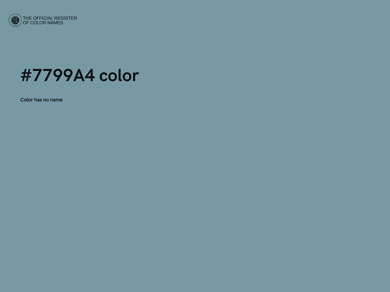 #7799A4 color image