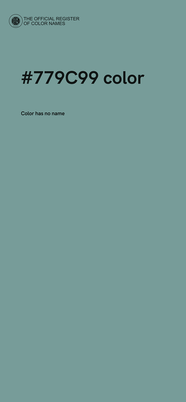 #779C99 color image