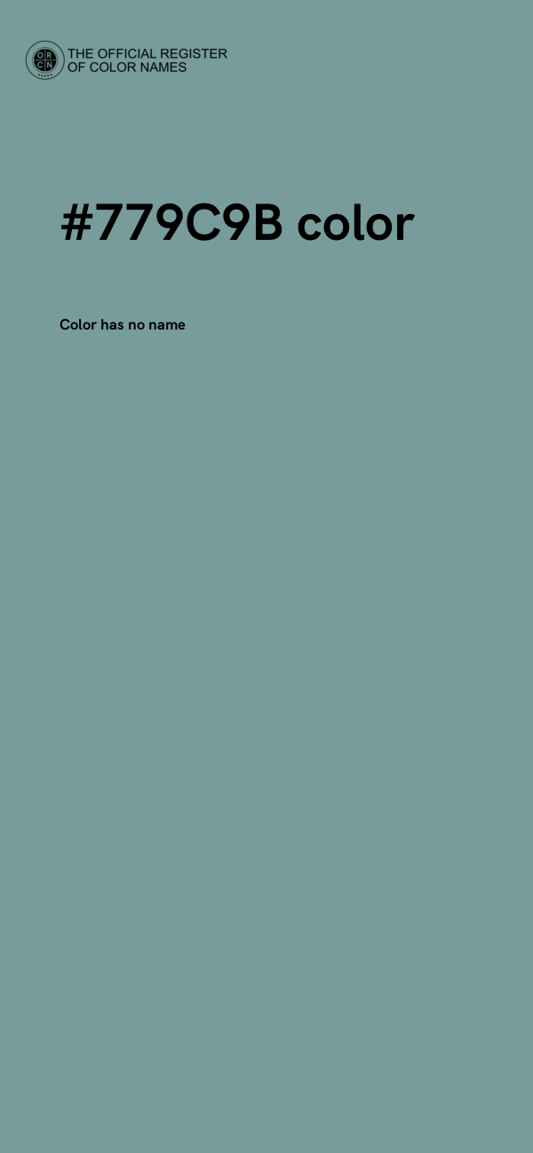 #779C9B color image