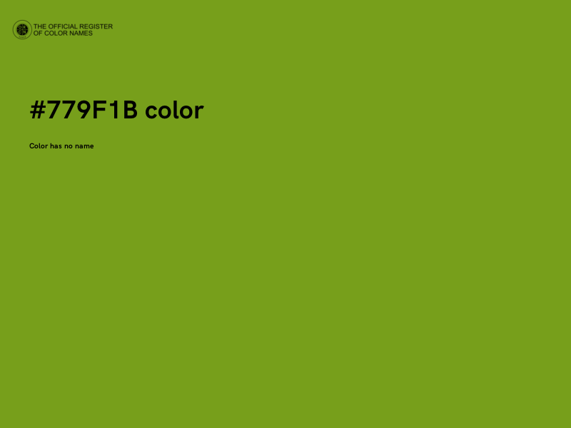 #779F1B color image