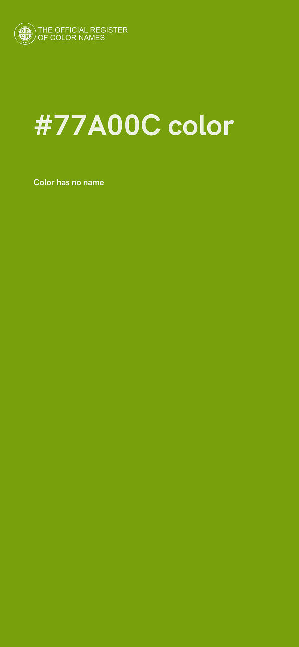 #77A00C color image
