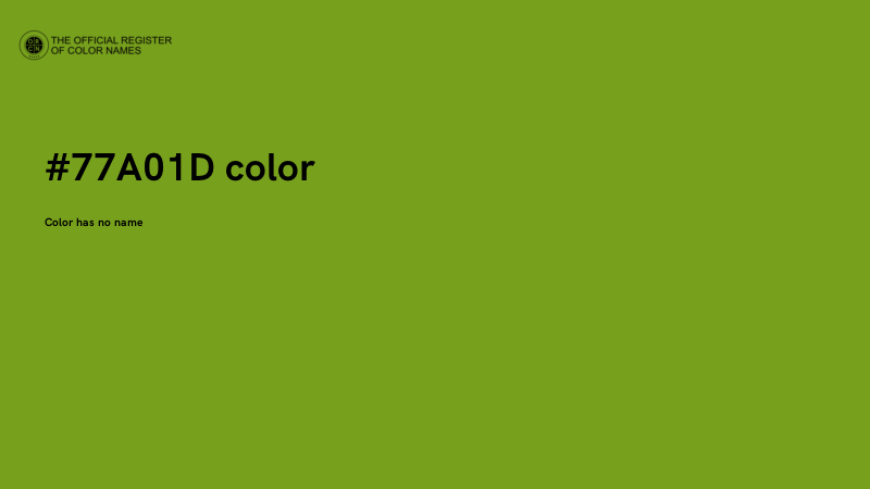 #77A01D color image