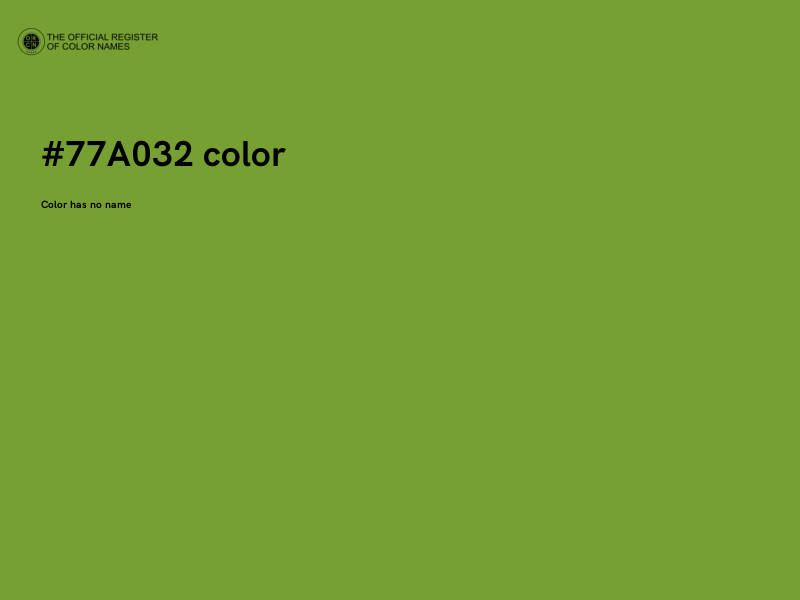 #77A032 color image